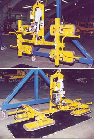 ANVER Four Pad Electric Powered Vacuum Lifter with Powered Tilter for Stone Lifting